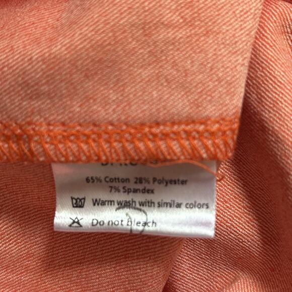 NEW Milano Di Rouge Nira Cargo Pant Women's Large Orange Stretch Logo Streetwear - Picture 9 of 10